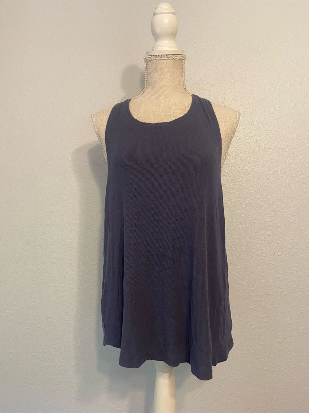 Athleta Blue Well Rested Rib Sleep Tank Size Small
